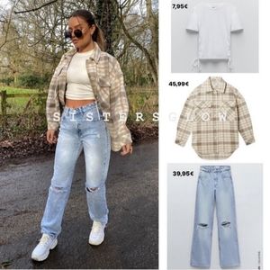 Zara Brown Plaid bloggers favorite shacket